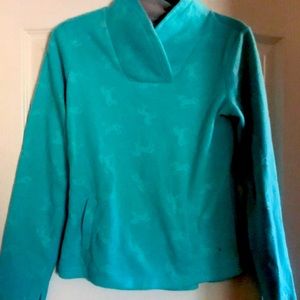 Blue horse fleece sweatshirt